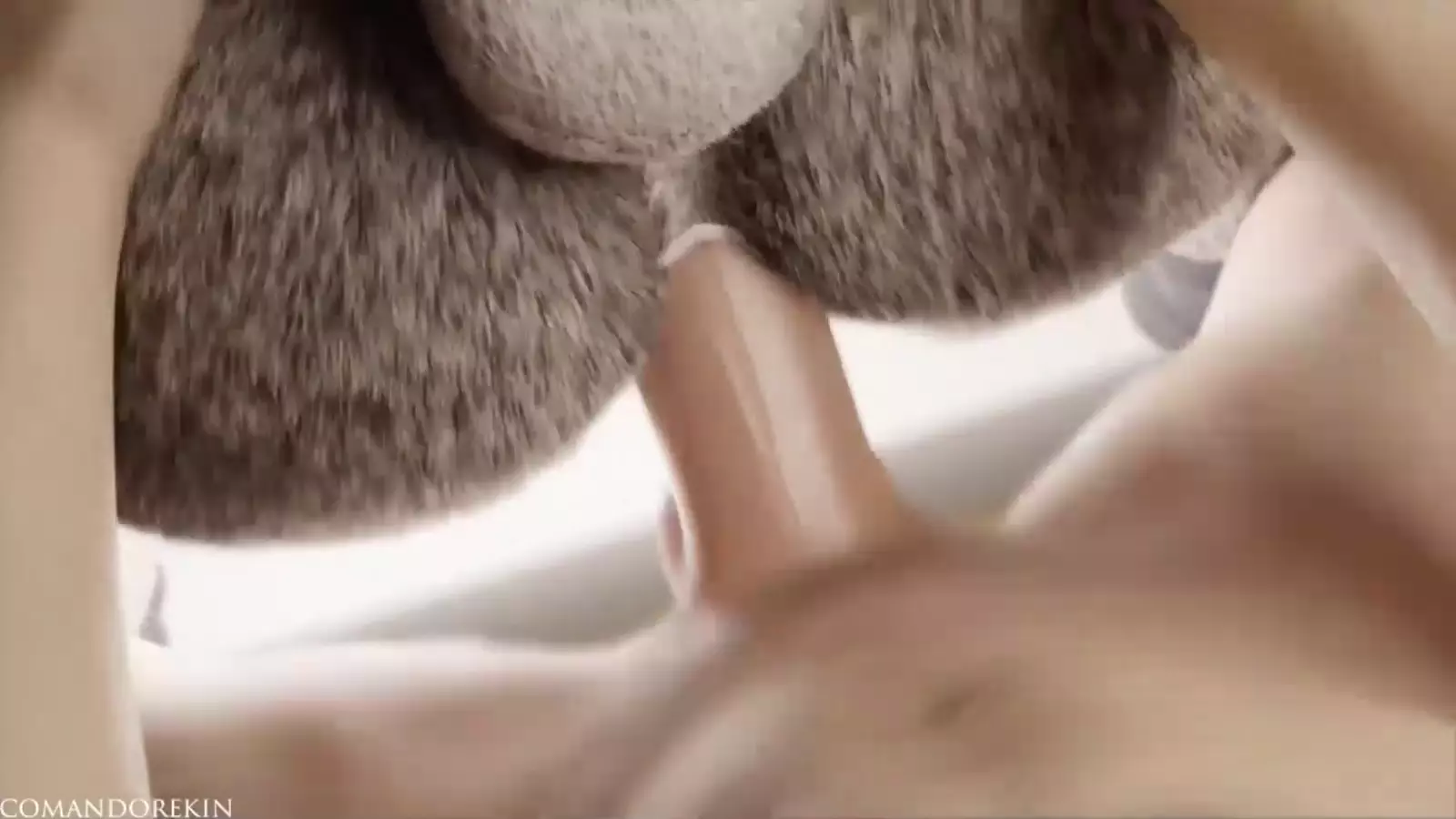 Furries showering step together, inside leading all to cum filled bottom play